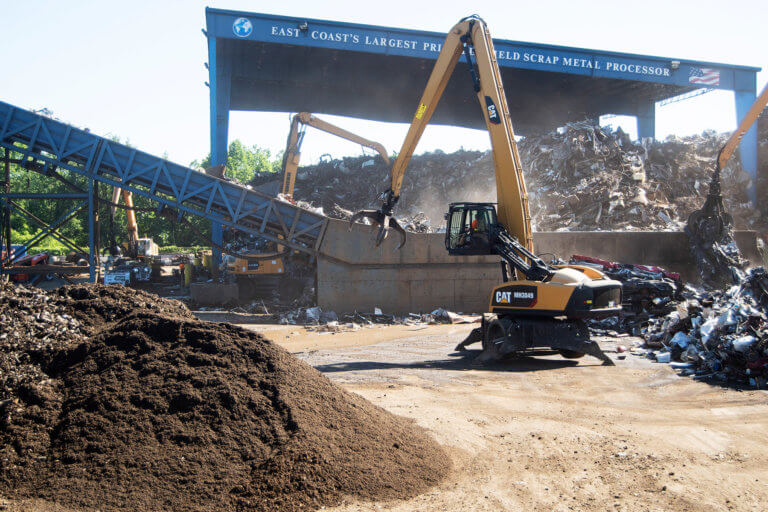 The mega shredder at the Upstate Shredding facility