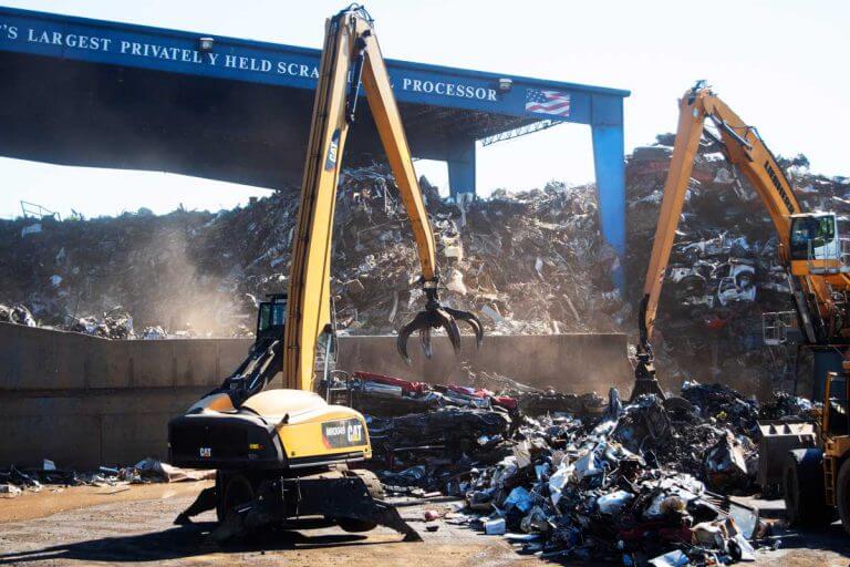 The mega shredder at Upstate Shredding Weitsman Recycling